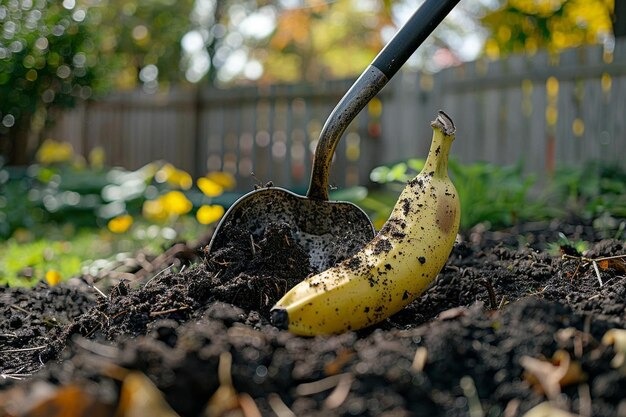 Banana Peel Manure Garden